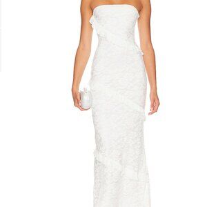 Revolve MORE TO COME Xandra White Maxi Dress